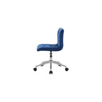 Glamour Home Amali Blue Velvet Adjustable Height Swivel Office Chair