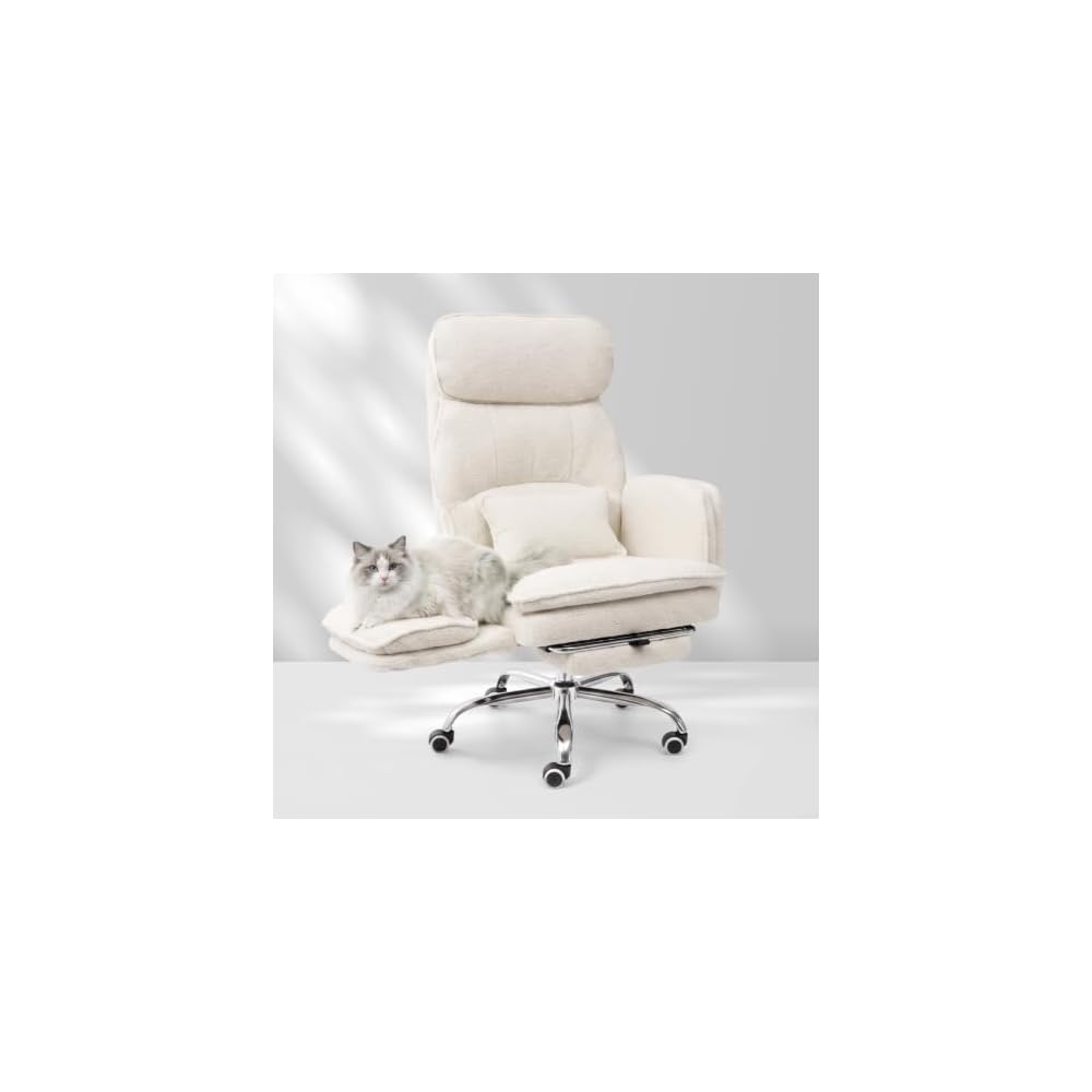 Wide Cross Legged Office Chair for Big and Tall with Footrest,Black