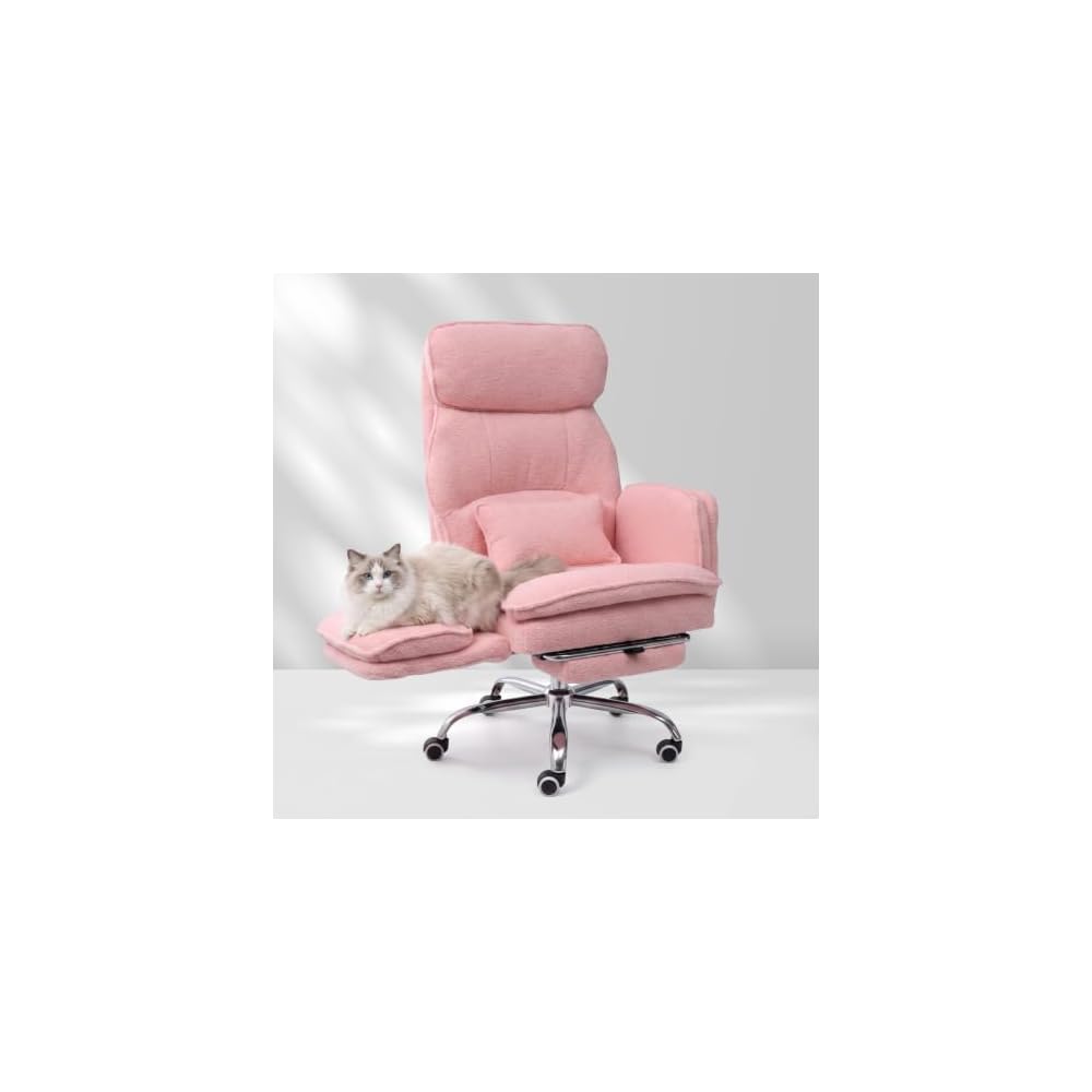 Wide Cross Legged Office Chair for Big and Tall with Footrest,Black