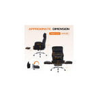 Wide Cross Legged Office Chair for Big and Tall with Footrest,Black