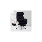 Wide Cross Legged Office Chair for Big and Tall with Footrest,Black