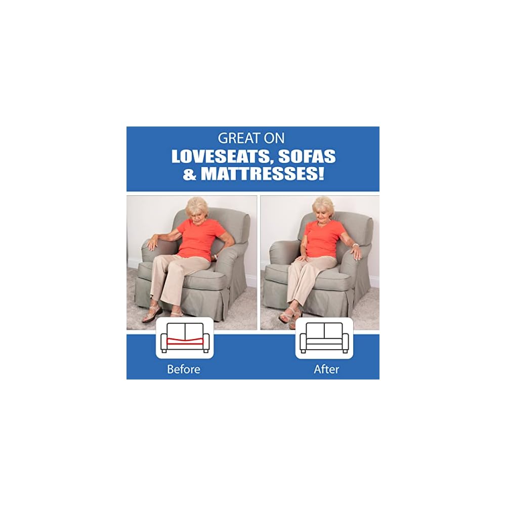 Furniture Fix Steel for Chair, Sofa, Loveseat, Mattress, or Couch-Cushion Support, Supercomfortable Nonslip Adjustable Seat Support, Extend Furniture Life, (66 x 17) Inches Deep (Black)