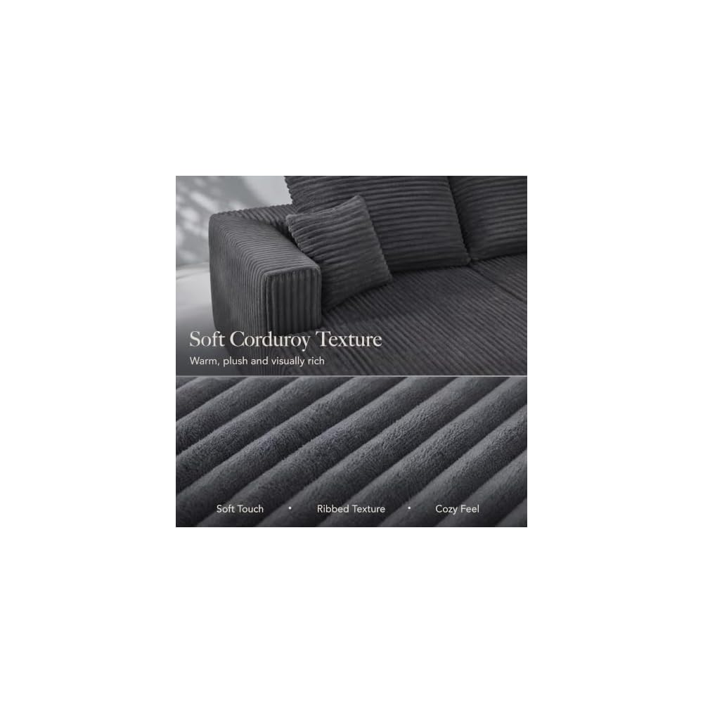 Boneless Couch Modular Sectional Sofa, Oversized U Shaped
