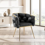 Lining Single Vanity Sofa Armchair for Living Waiting Room Office Antique Blue One Size Luxury Couch Accent Modern Comfy 1Velvet Upholstered Barrel Metal Chair Foot Soft