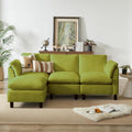 87 Inch Sectional Sofa Couch,L Shaped Couch with Chaise,Chenille Modular Sectional Sofa for Living Room.（Green）
